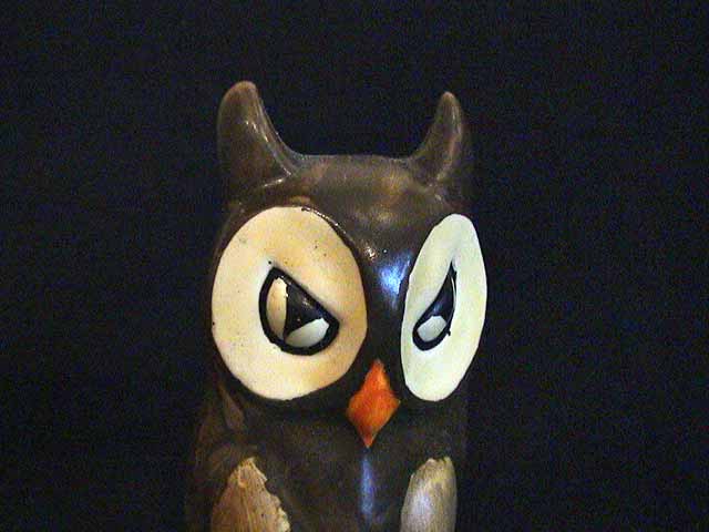 Myott Owl Bookend Restoration - After